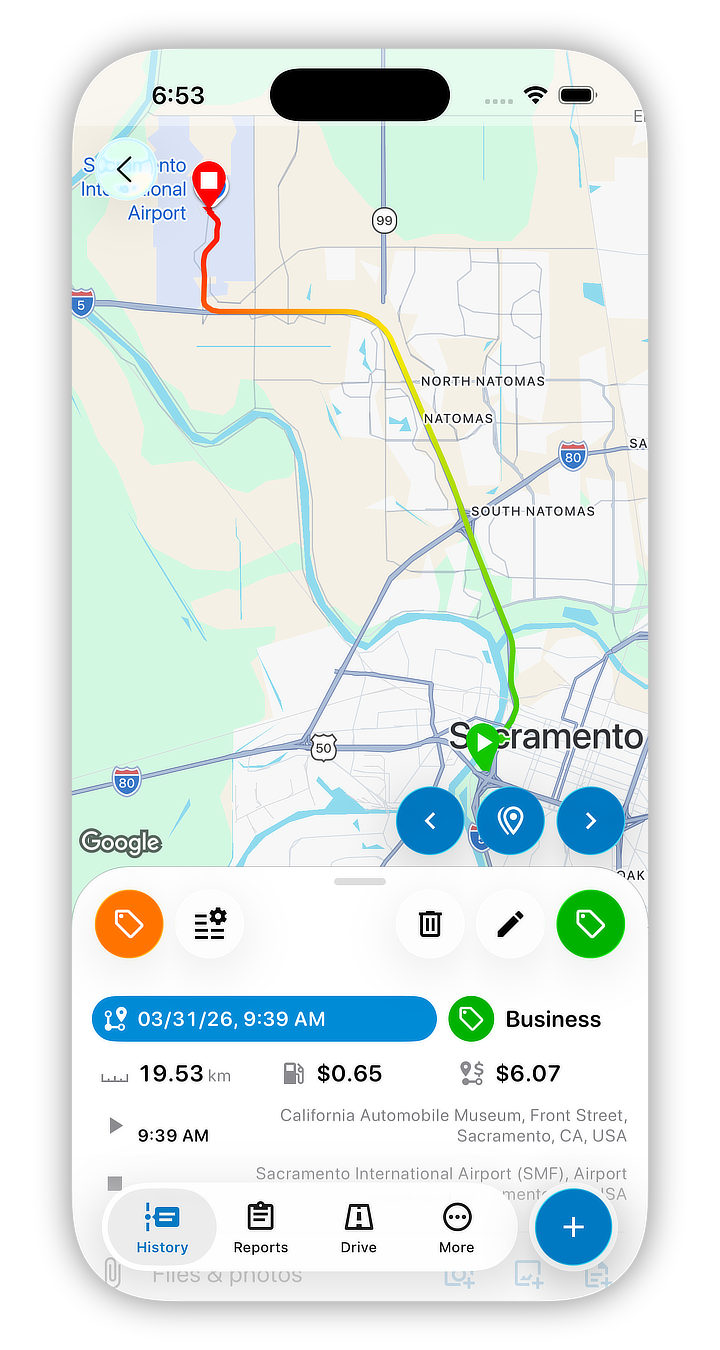 Trip details screenshot